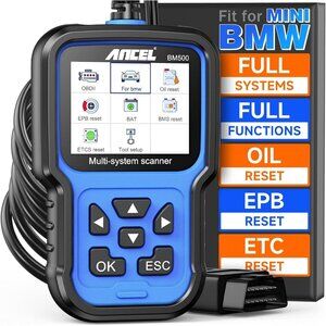 ANCEL BM500 Battery Registration All System Scanner BMW Mini OBD2 Engine BS, SRS